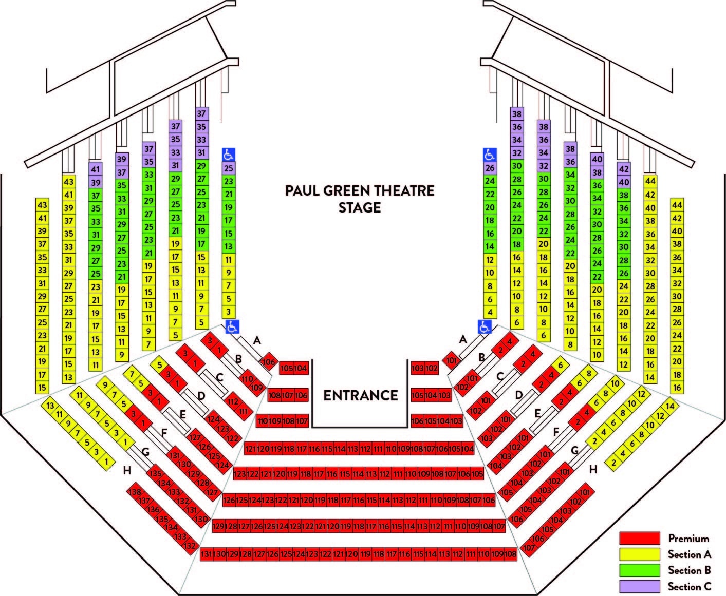 Paul Green Seating Chart