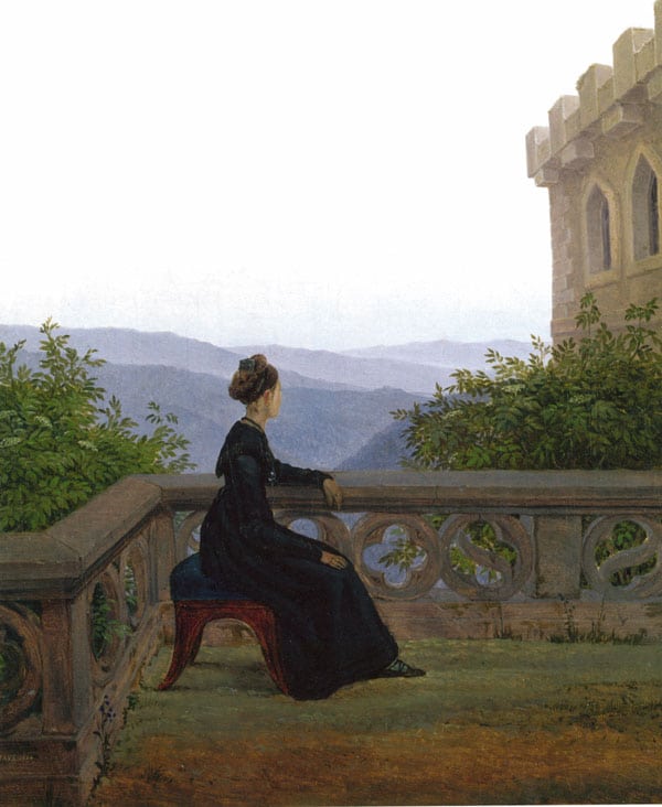 Carl Gustav Carus, Woman on the Balcony (1824). Carl Gustav Carus, Woman on the Balcony (1824).
