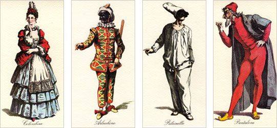 repertory stock characters from Commedia dell'Arte